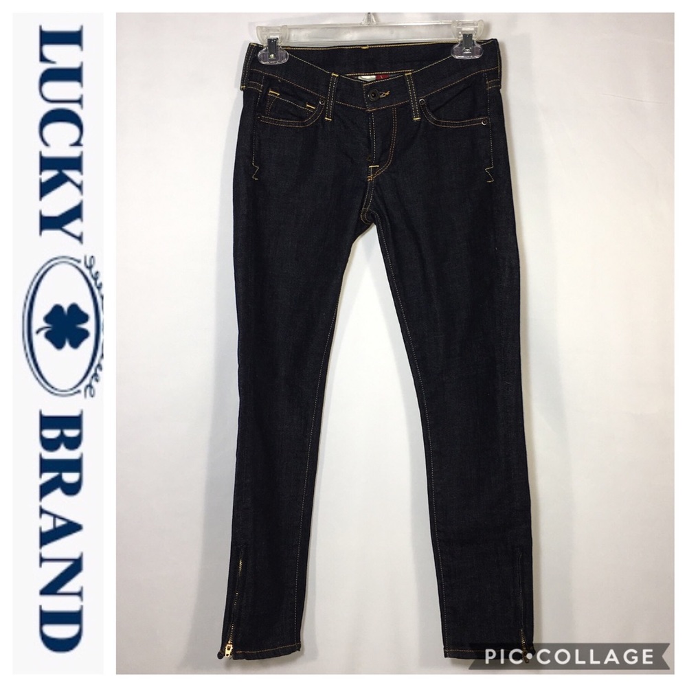 Lucky Brand skinny ankle Dark wash Sz 0/25 - Picture 2 of 7